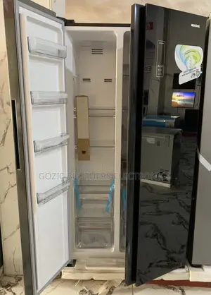 Bruhm 436liters Side by Side Refrigerator (Black With Glass)