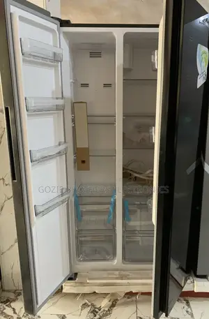 Bruhm 436liters Side by Side Refrigerator (Black With Glass)