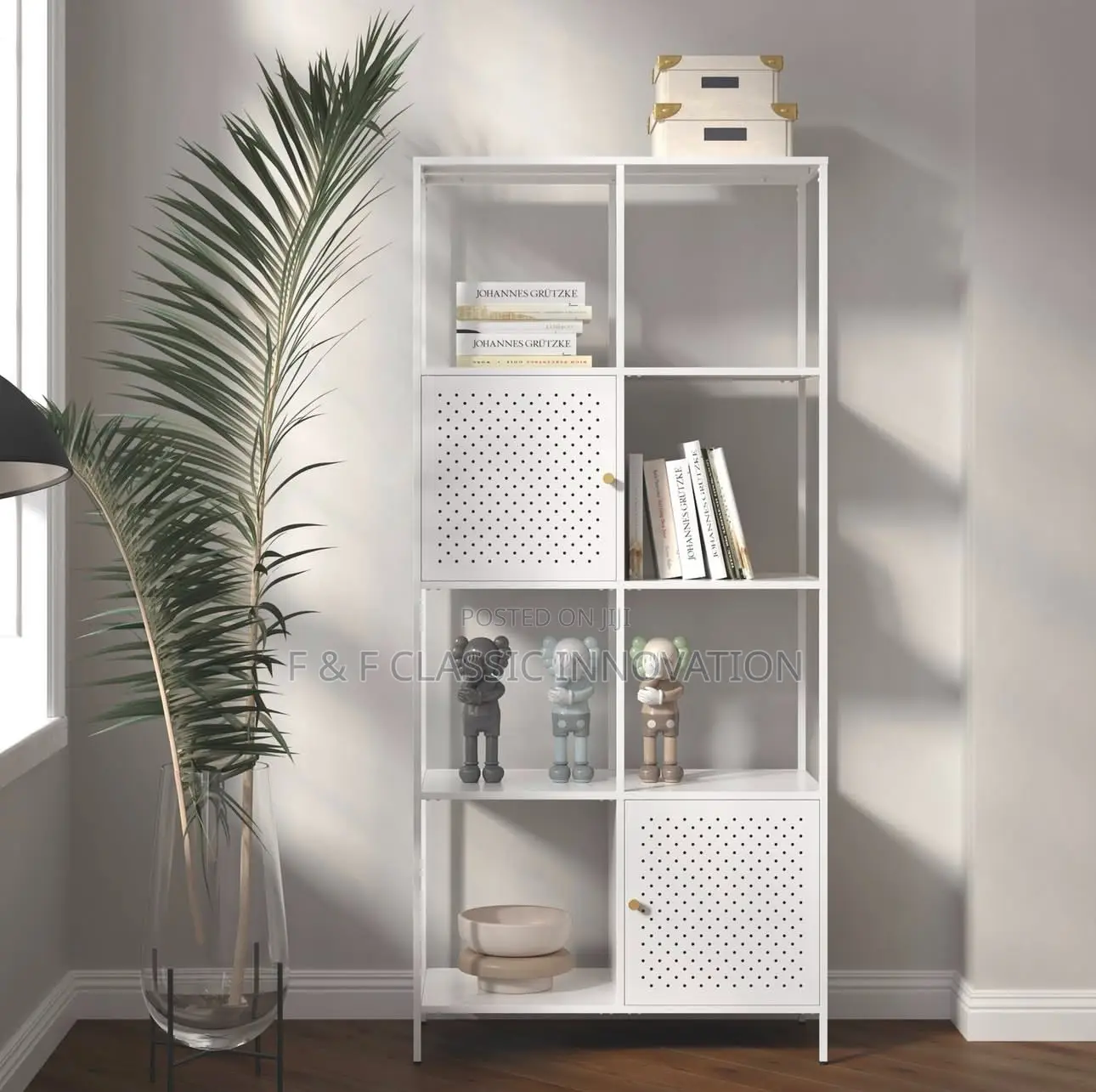 Metal Display Rack With 2-Door
