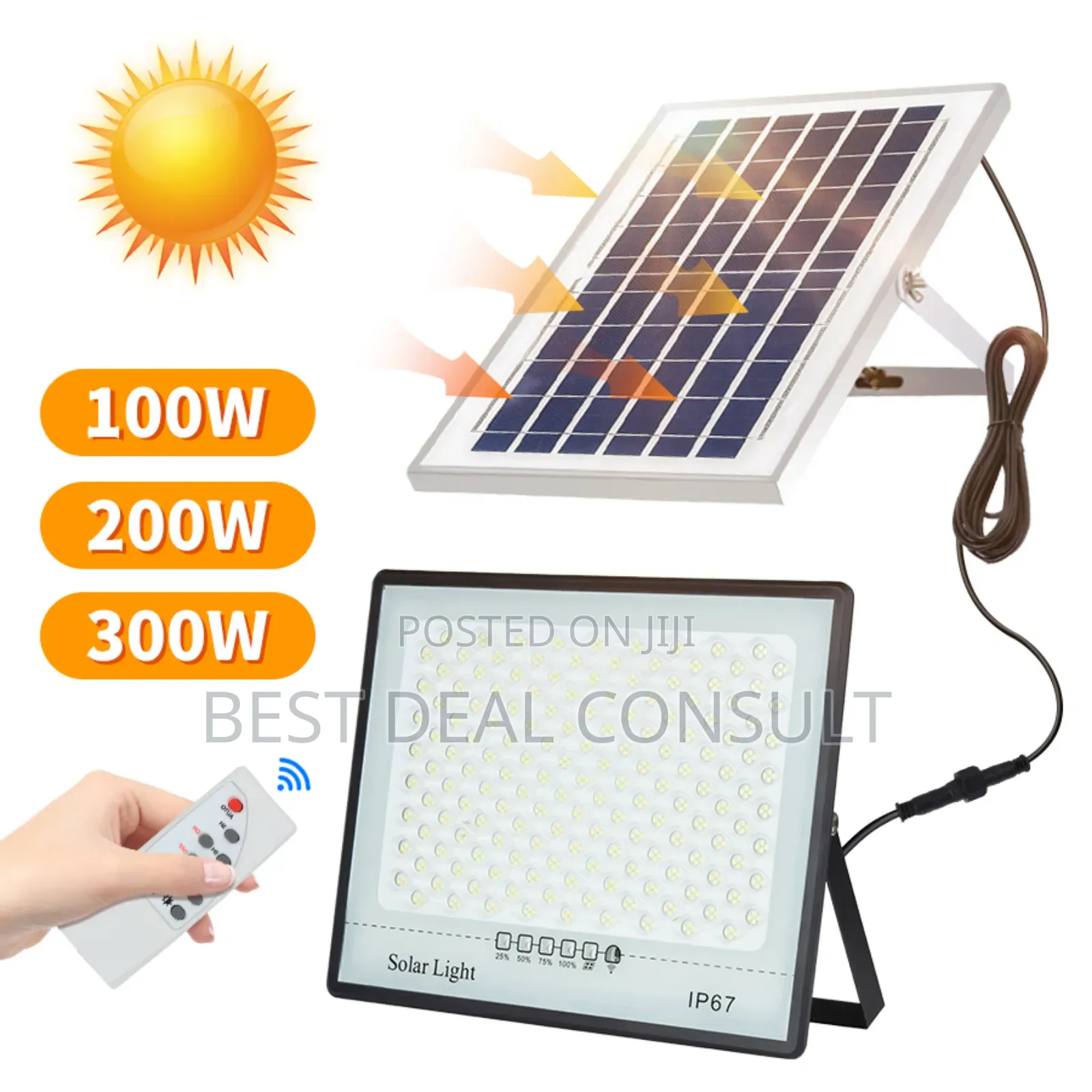 Big Panel Solar Flood Light