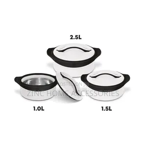 Sq Pf., Milton Zenith Insulated Hot Pot Set 3pc Black/White