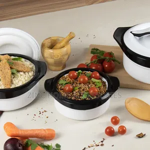 Sq Pf., Milton Zenith Insulated Hot Pot Set 3pc Black/White