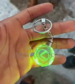 Color Changing Crystal Light Car Key Holder