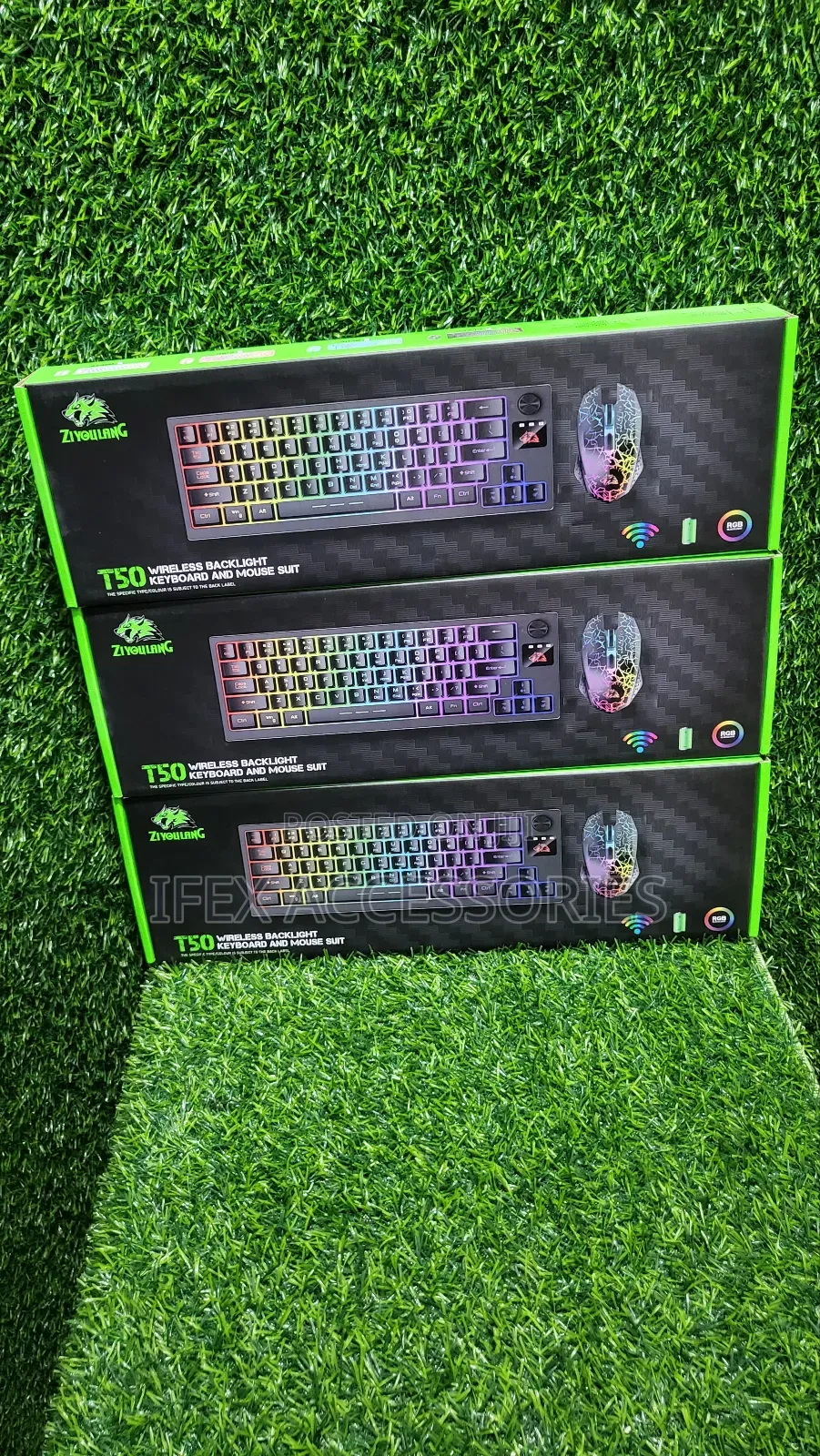 T50 Wireless Backlight Keyboard and House Suit