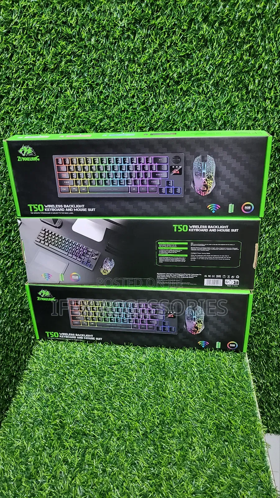 T50 Wireless Backlight Keyboard and House Suit