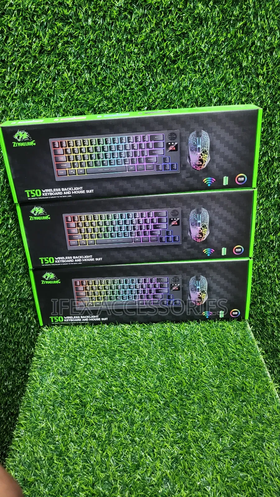 T50 Wireless Backlight Keyboard and House Suit