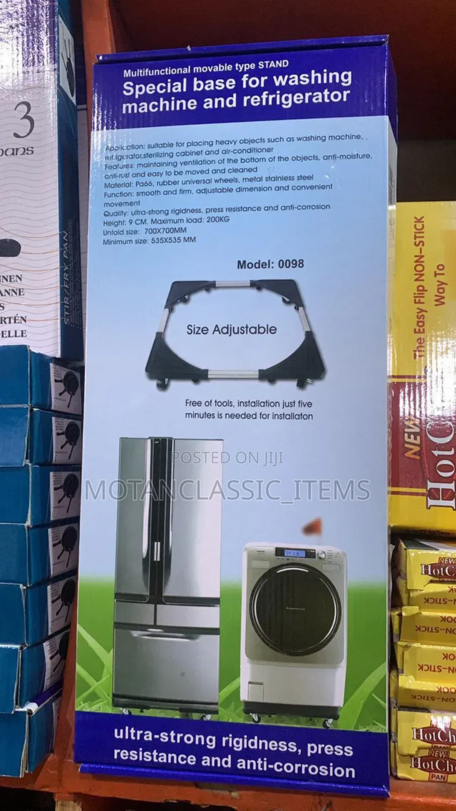 Adjustable Washing Machine And Fridge Stand