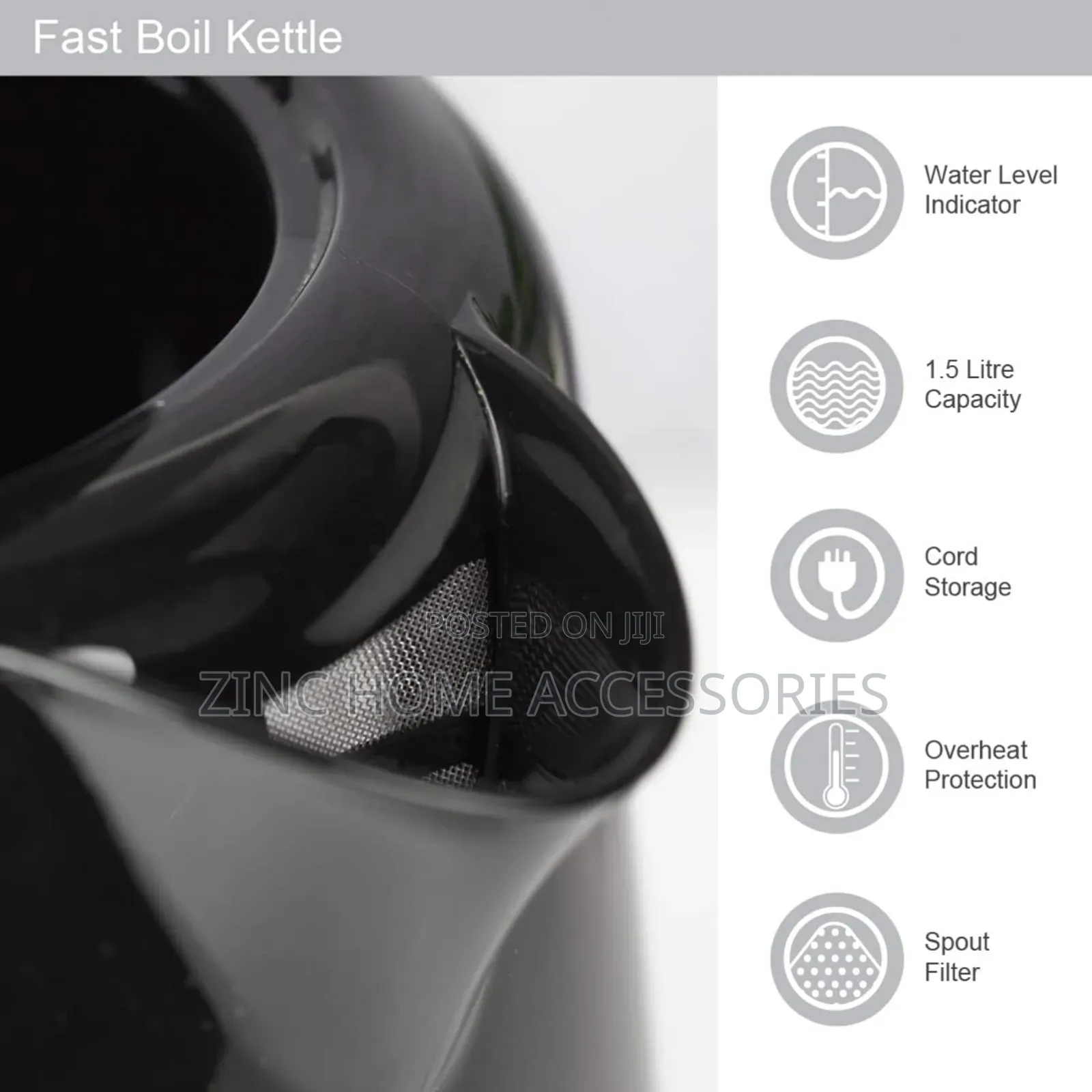 Quest 1.5l Fast Boil Kettle