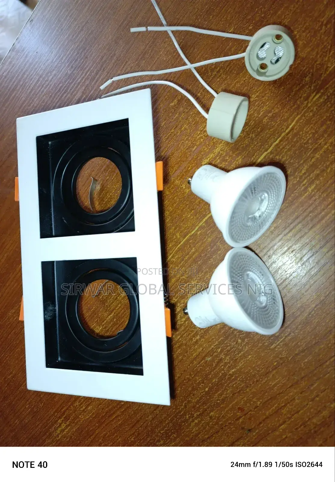 Double Ceiling Pop Spot Light Complete With Bulbs