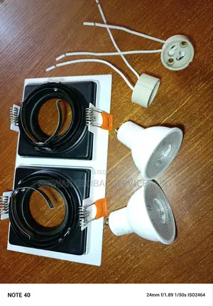 Double Ceiling Pop Spot Light Complete With Bulbs