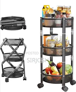 3 Layer Foldable Kitchen Rack