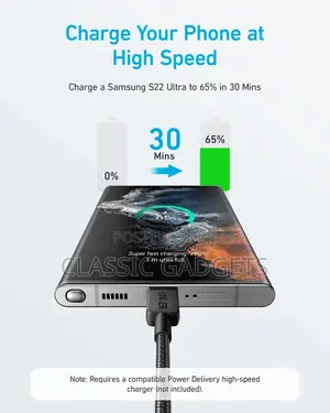 Anker 322 USB-C to USB-C 3ft Braided Cable