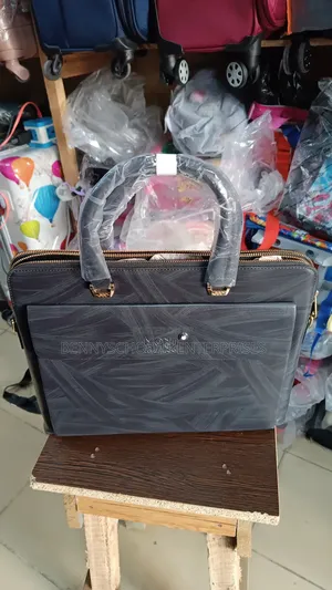 Good Leather Black Mont Blanc Laptop, Office, Conference Bag