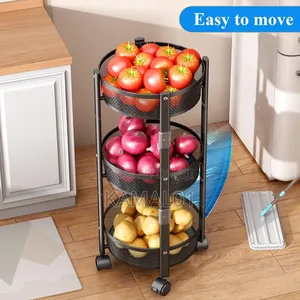 Fruit Basket - Rotating Fruit Bowls Storage Rack