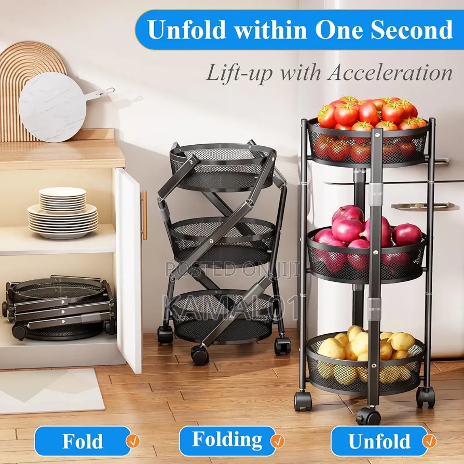 Fruit Basket - Rotating Fruit Bowls Storage Rack