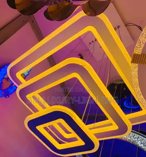 Luxury Square 3 Ring Pendant Chandelier