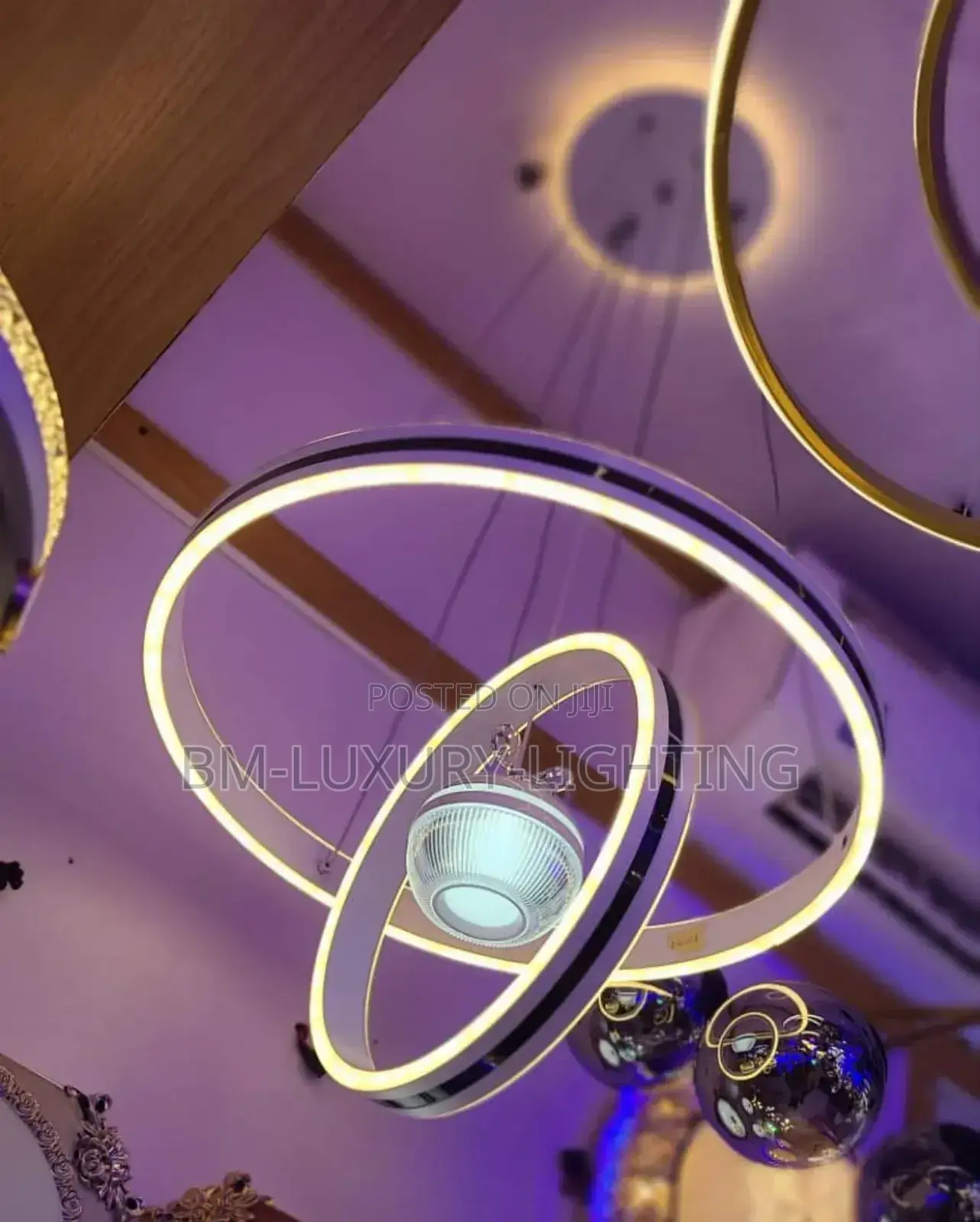 Luxury Square 3 Ring Pendant Chandelier
