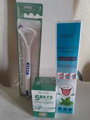 Eelhoe Tongue Cleaner, Eelhoe 5days Tooth Powder and Brush