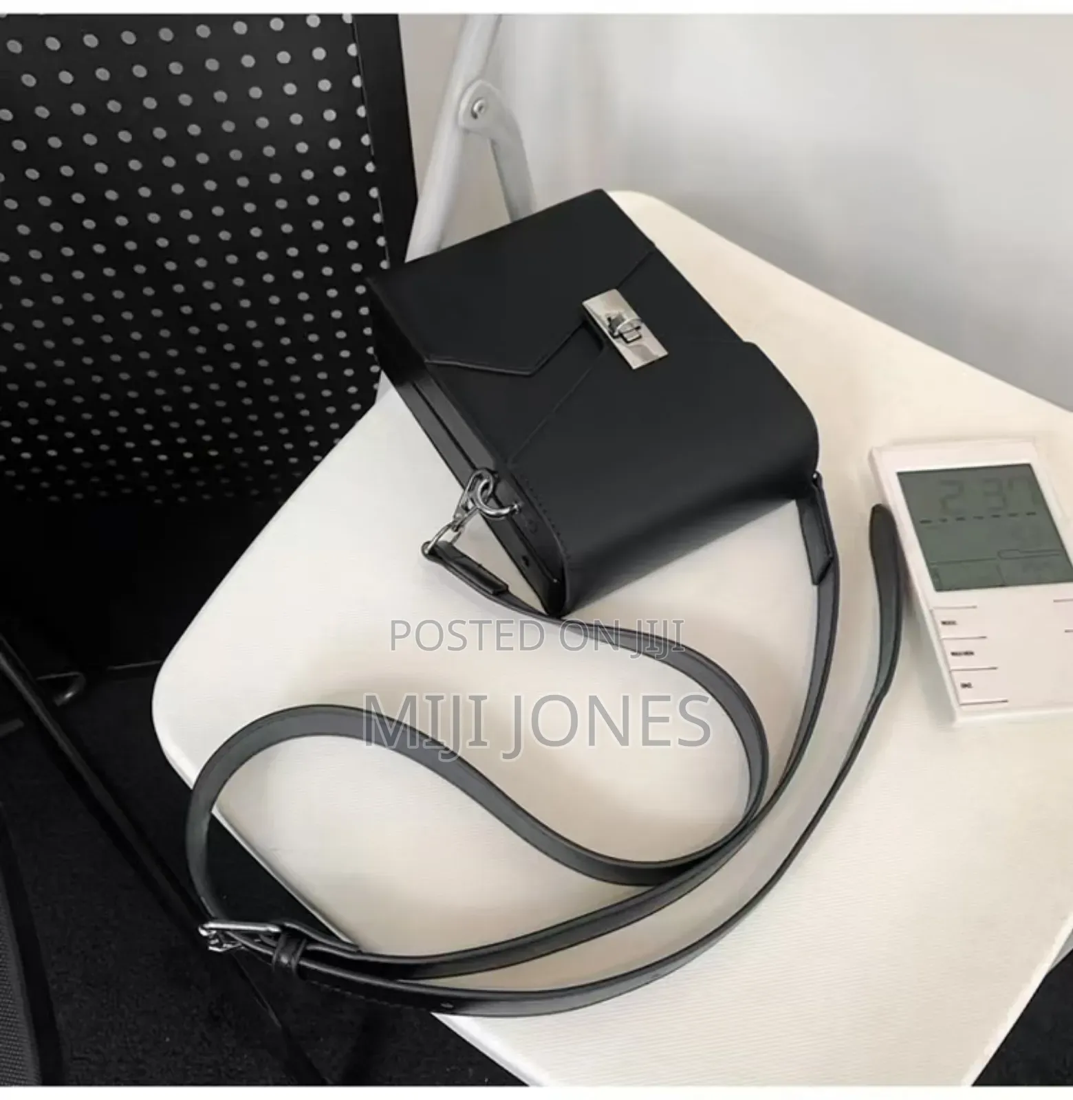 Black Leather Cross  Bag