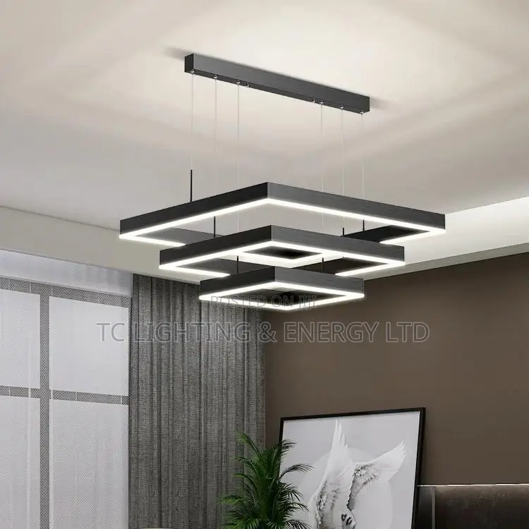 Led 3 Square Step Chandelier