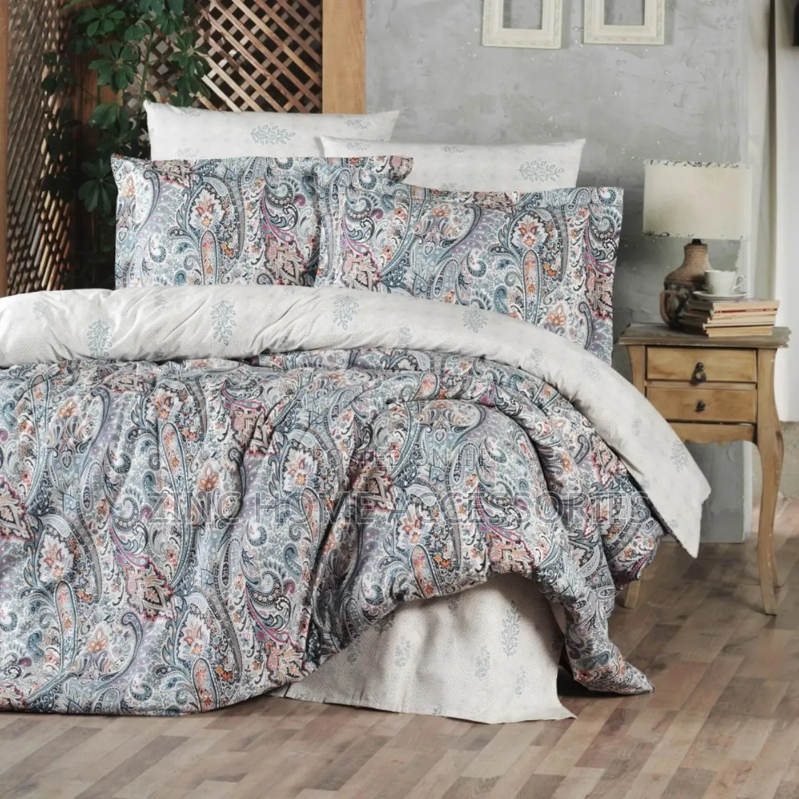 Maxstyle Poplin Satin Serene Double Duvet Cover Set