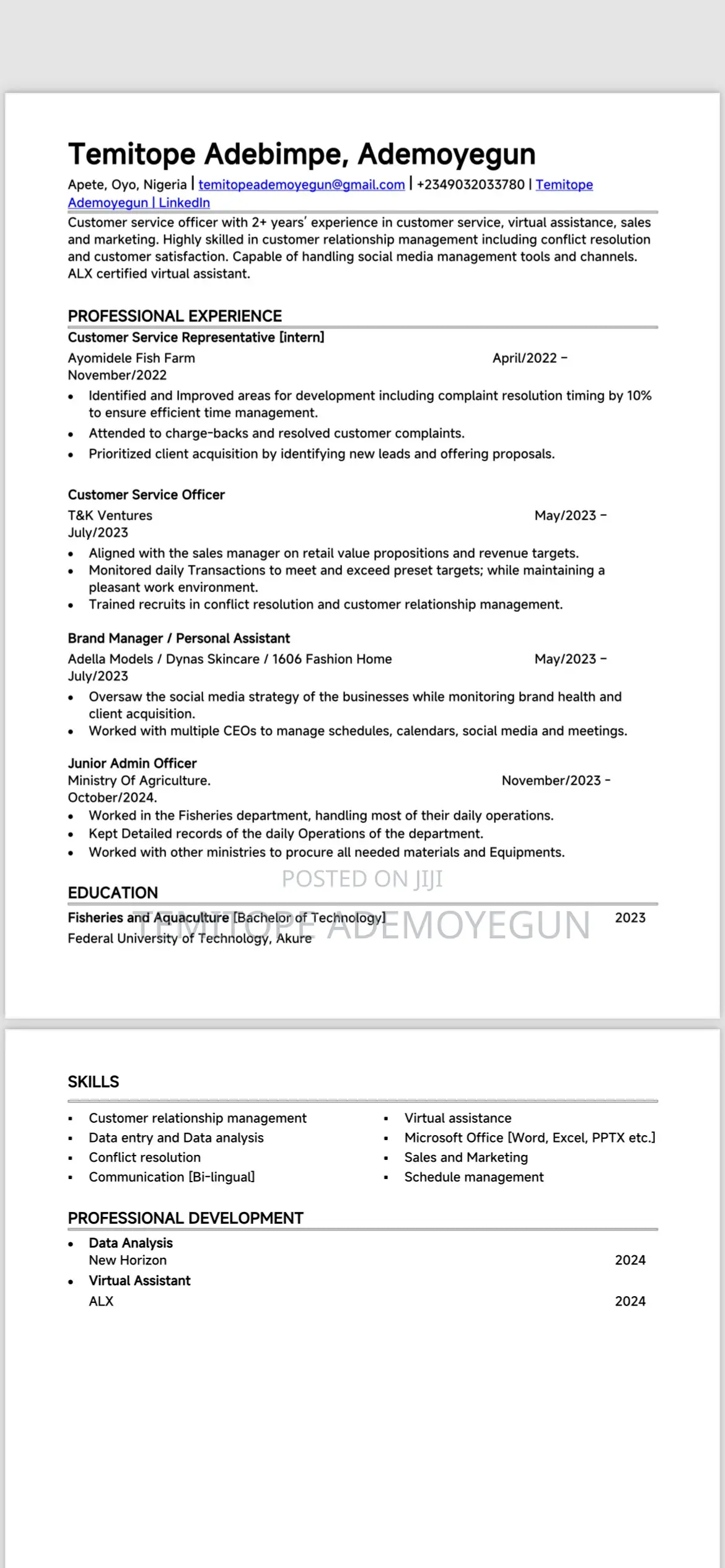 Position of a Secretary