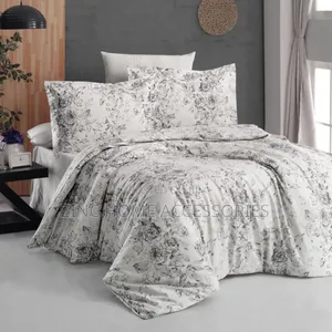 Maxstyle Poplin Satin Floral Double Duvet Cover Set