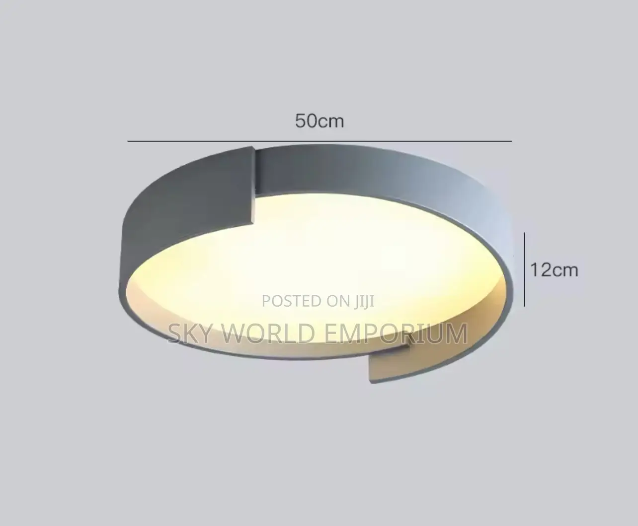 Modern Round LED Ceiling Lamp White Grey