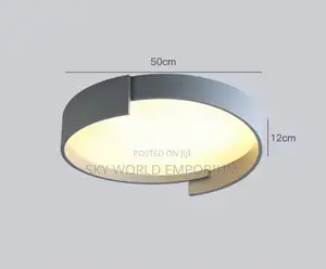 Modern Round LED Ceiling Lamp White Grey