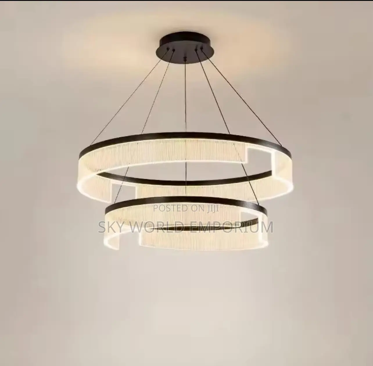 Black/Coffee Color Oval Pendant Modern Light