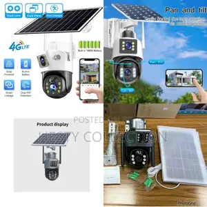 CCTV 4G Dual Lens 5mp Two Screens Camera With Outdoor Solar