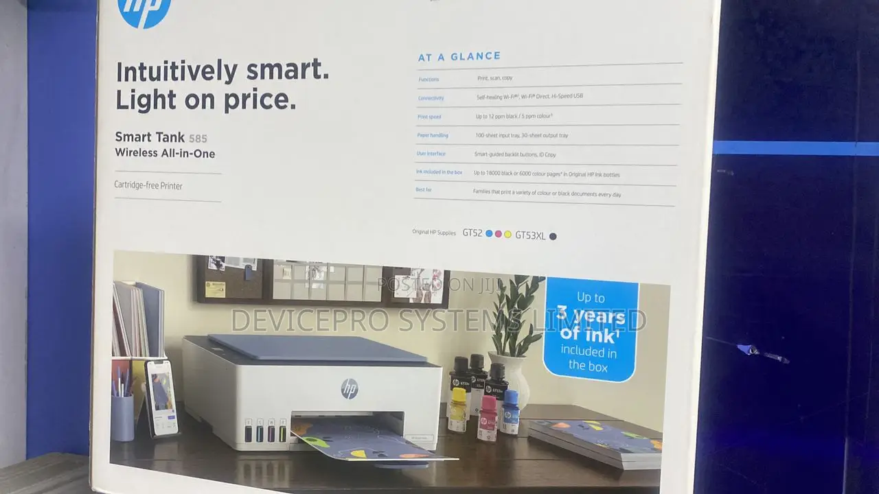 HP Smart Tank 585 All in One Wireless Printer