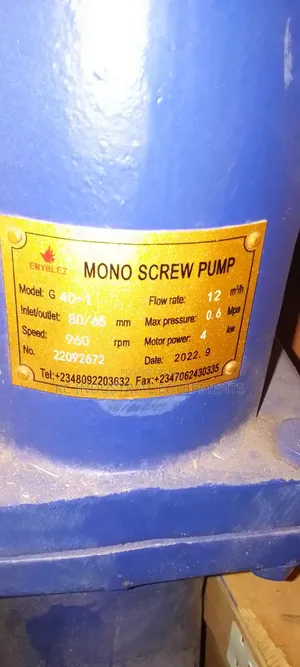 2inche Mono Screw Pump With 5.5hp Gear Motor