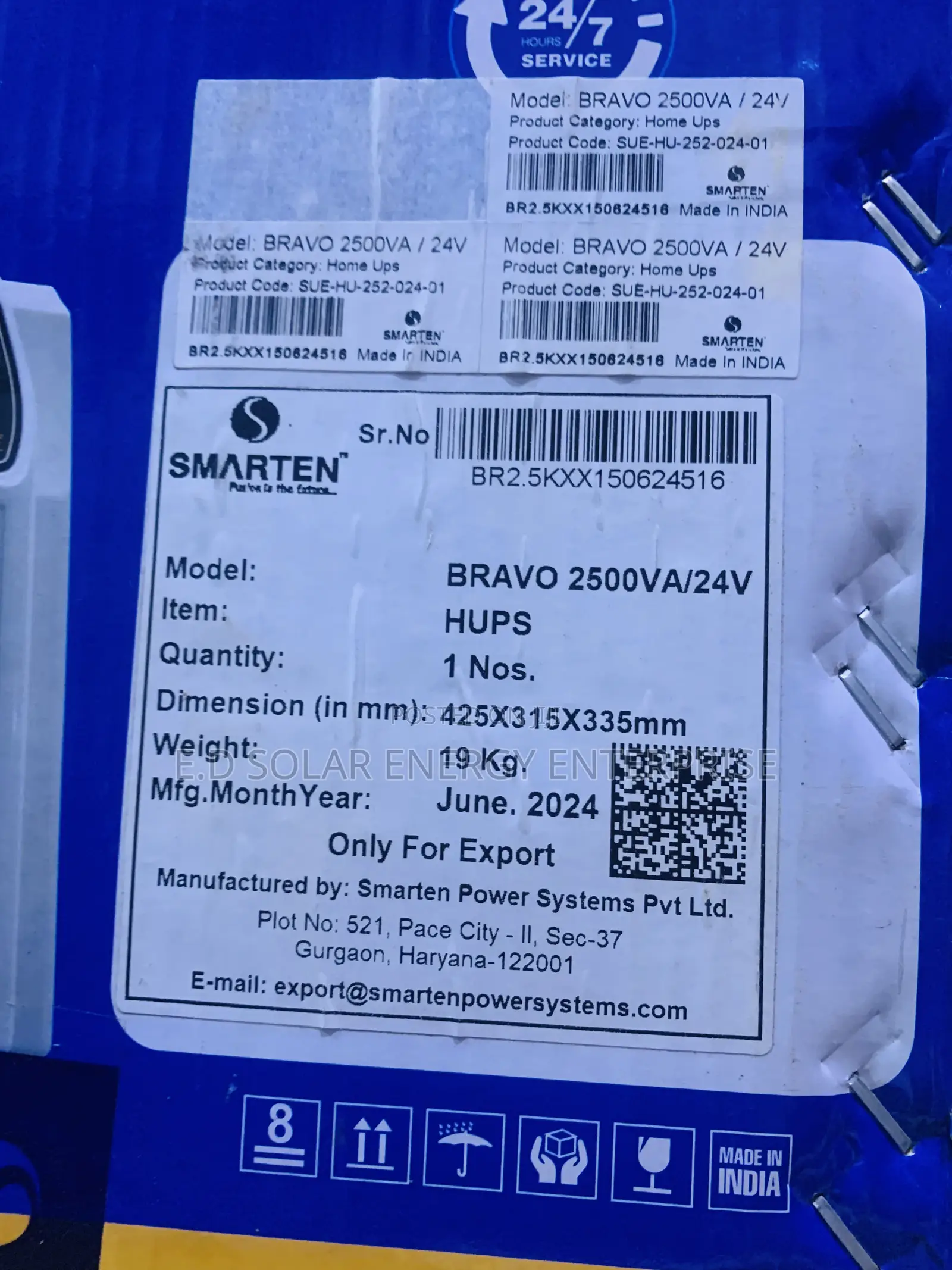 Smarten Solar Inveter 2.5kva 24V Is Available Now
