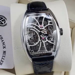Franck Muller Quality Luxury Men Genuine Leather Wristwatch
