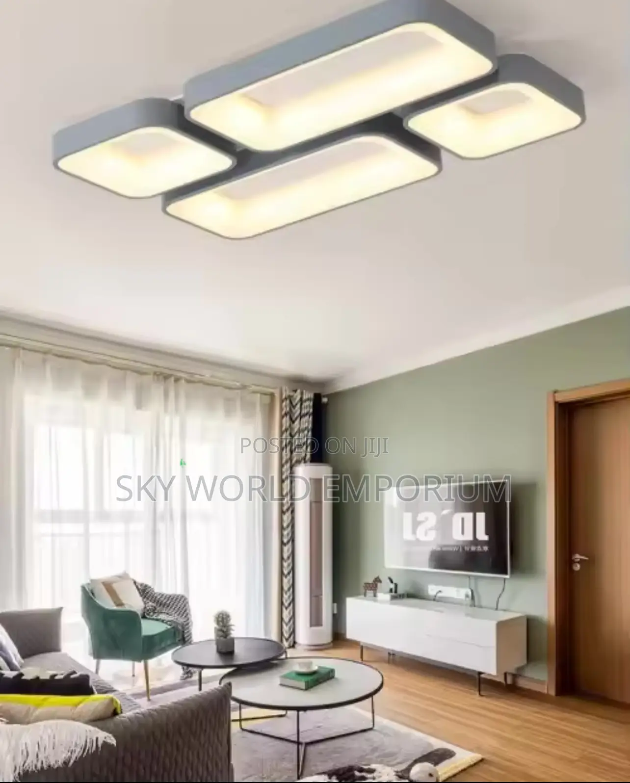 Creative Postmodern Grey Ceiling Lamp