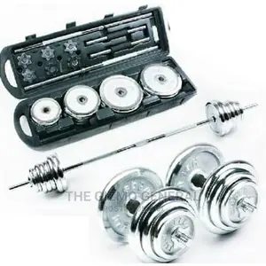 50KG Weight Set- Barbell + 2dumbbell Silver