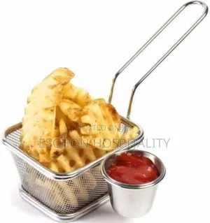 Chips French Fries Basket With Sauce Cup