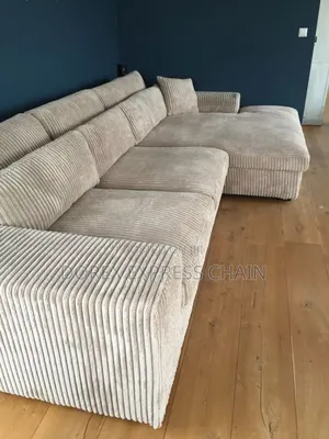 Corduroy L-Shaped Sofa