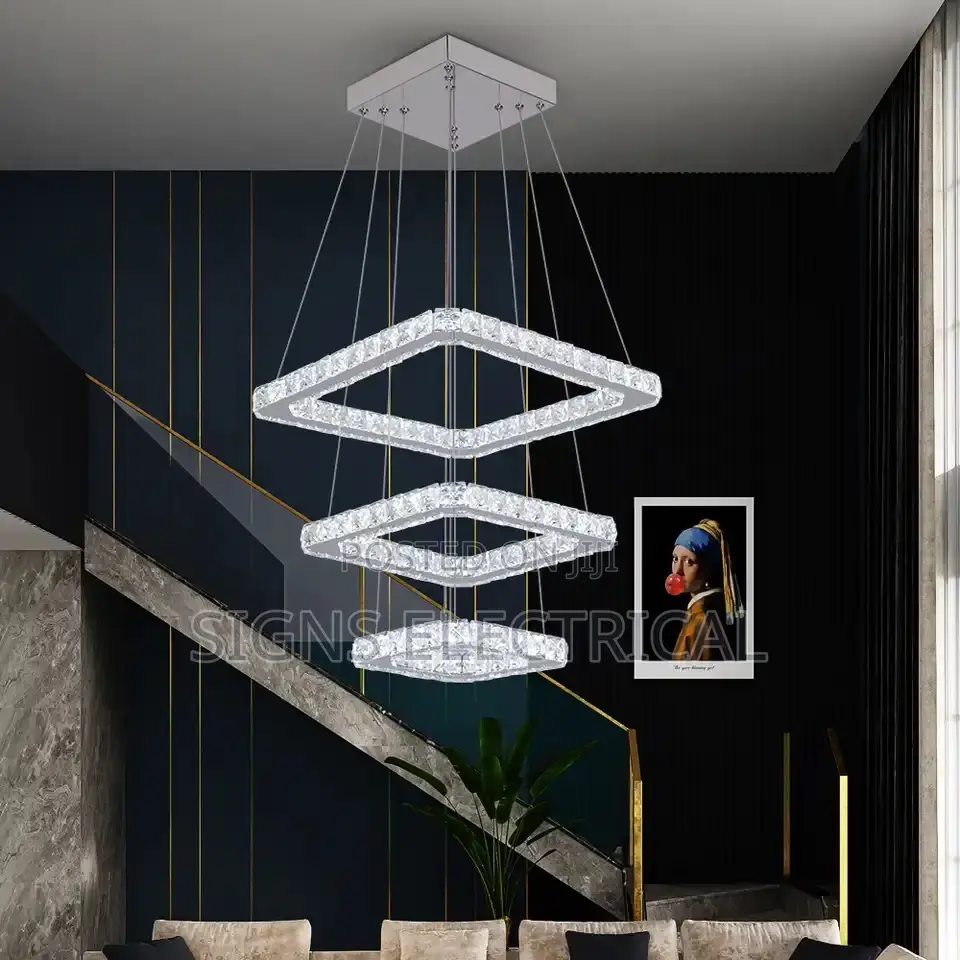 Nordic Crystal Chandelier Lamps Ring Shaped