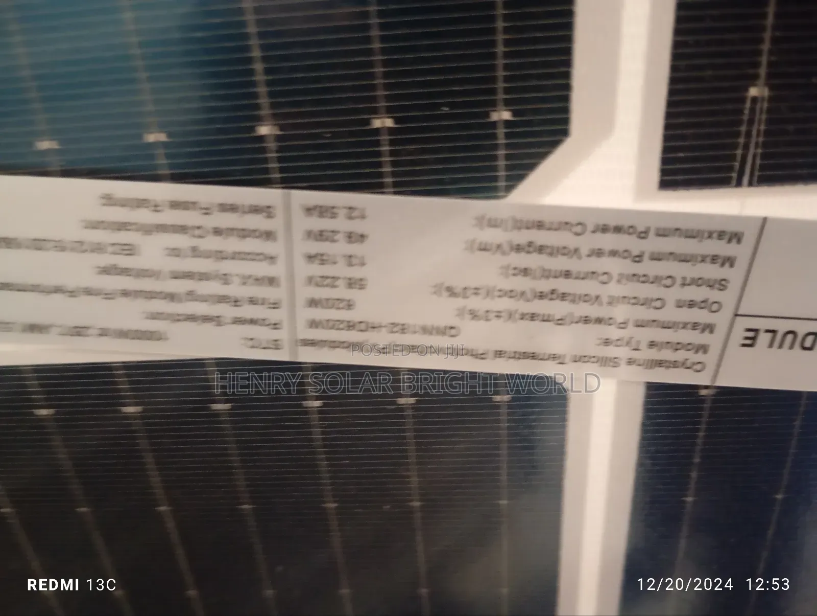 650w Solar Bifacial Panel Mono