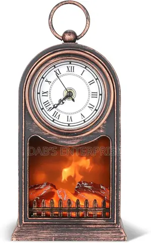 Led Fireplace With Clock