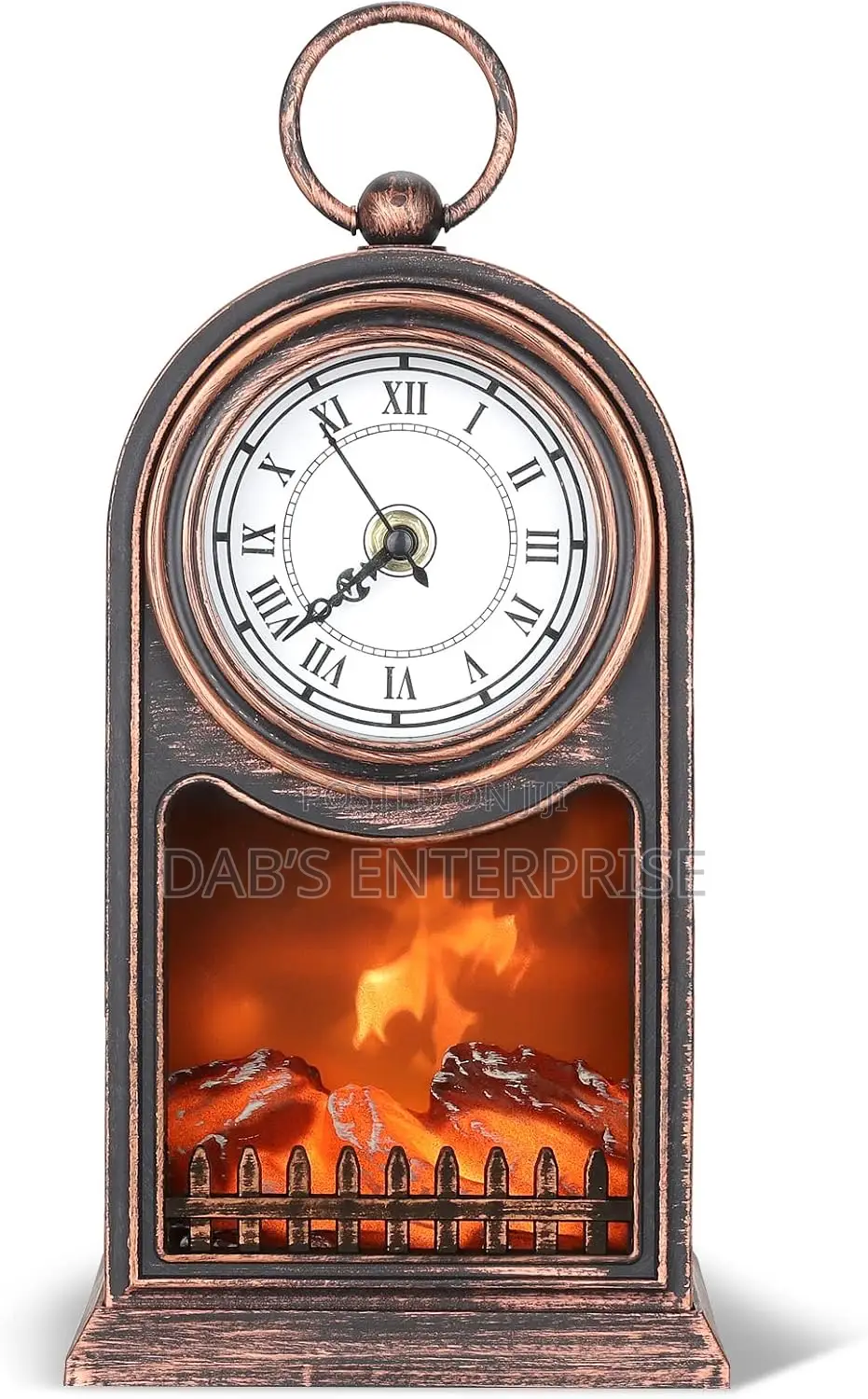 Led Fireplace With Clock