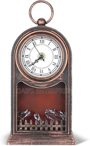 Led Fireplace With Clock