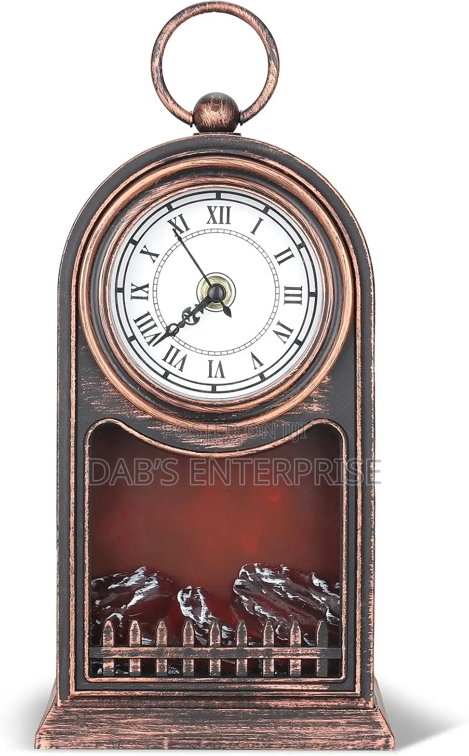 Led Fireplace With Clock