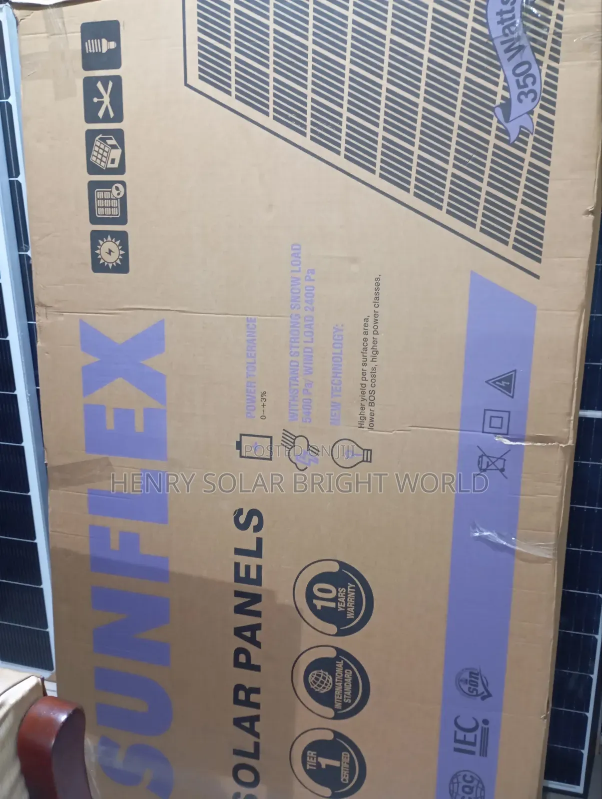 Sunflex 350w Mono Panel