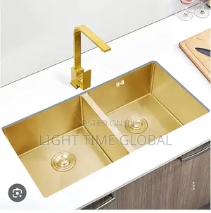 England Double Blow Kitchen Sink Gold