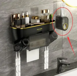 Complete Set Wall-Mounted Toothbrush Holder/Sterilizer,Paste