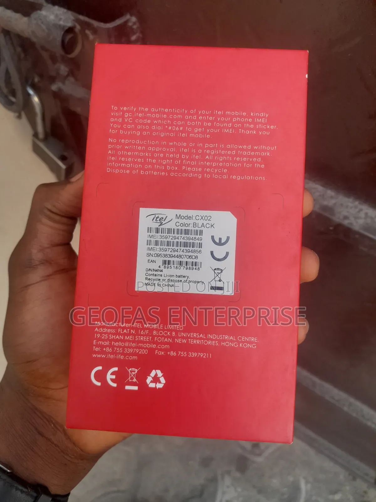 New Itel Circle 1 Black
