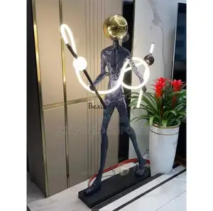 Humanoid Art Sculpture With Light
